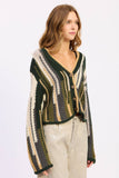 Emory Park - COLOR MIXED CARDIGAN TOP