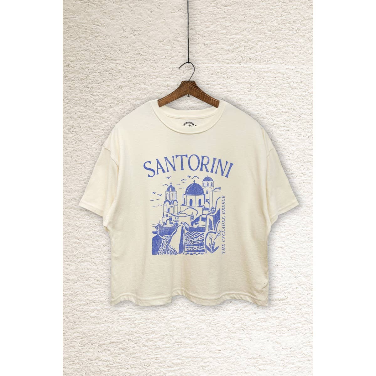 VINTAGE POINT - TC550-P7403 SANTORINI GRAPHIC BOXY CROP T-SHIRT