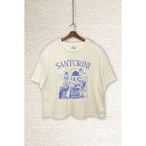 VINTAGE POINT - TC550-P7403 SANTORINI GRAPHIC BOXY CROP T-SHIRT