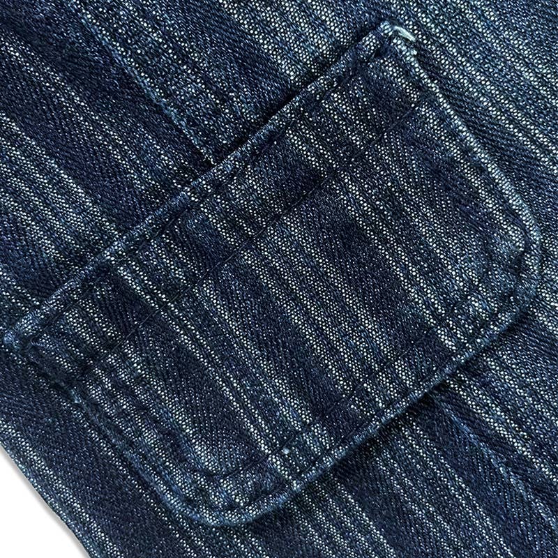 Fabulous  Vintage Vibe Striped Denim Jacket DROPS OCT 10