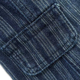 Fabulous  Vintage Vibe Striped Denim Jacket DROPS OCT 10