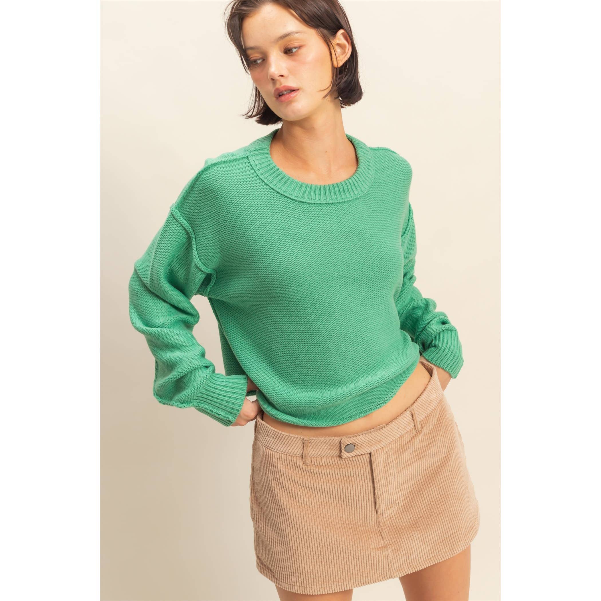 Double Zero - Cropped Oversized Sweater