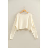 Wide Neck Drop Shoulder Relaxed Fit Sweater