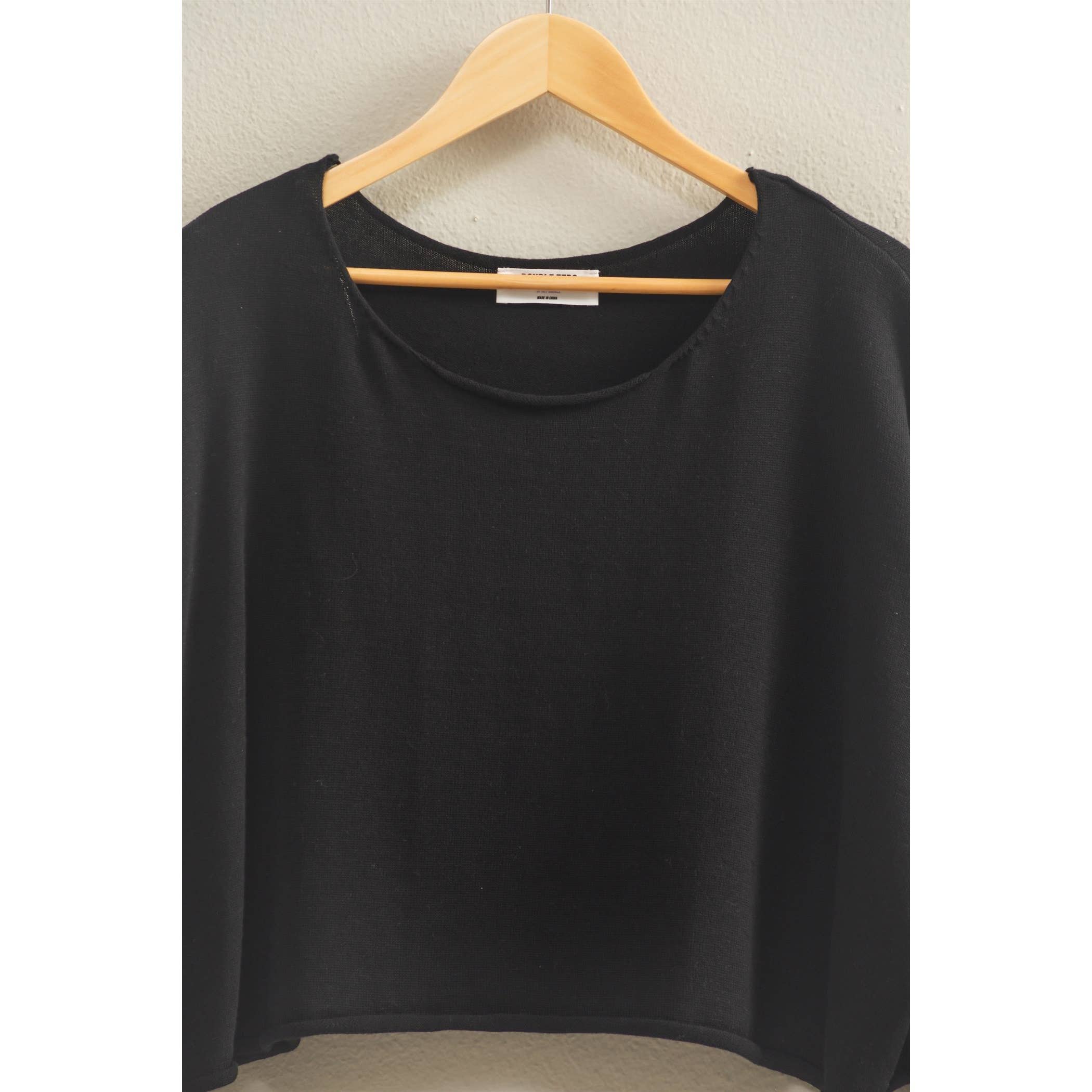 Wide Neck Drop Shoulder Relaxed Fit Sweater