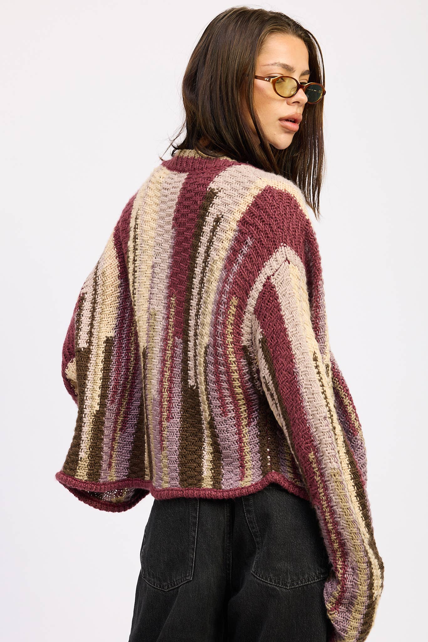 Emory Park - COLOR MIXED CARDIGAN TOP