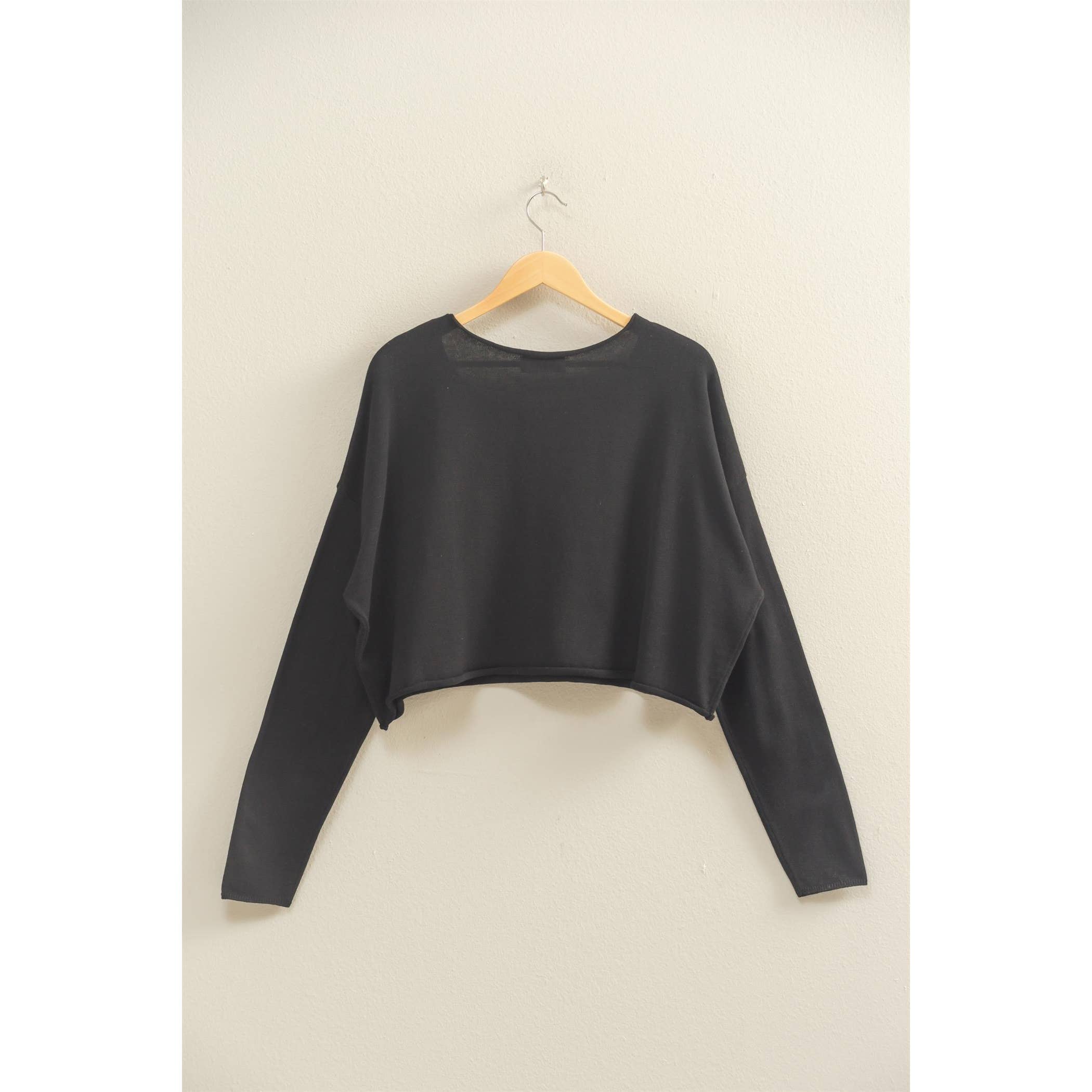 Wide Neck Drop Shoulder Relaxed Fit Sweater