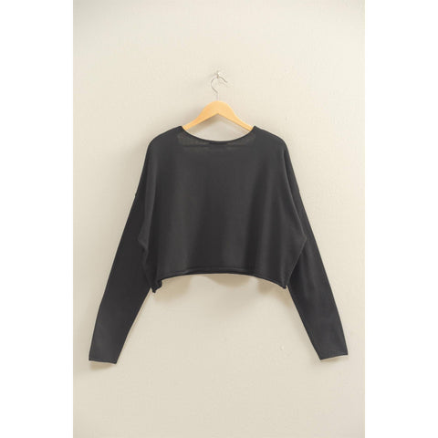 Wide Neck Drop Shoulder Relaxed Fit Sweater