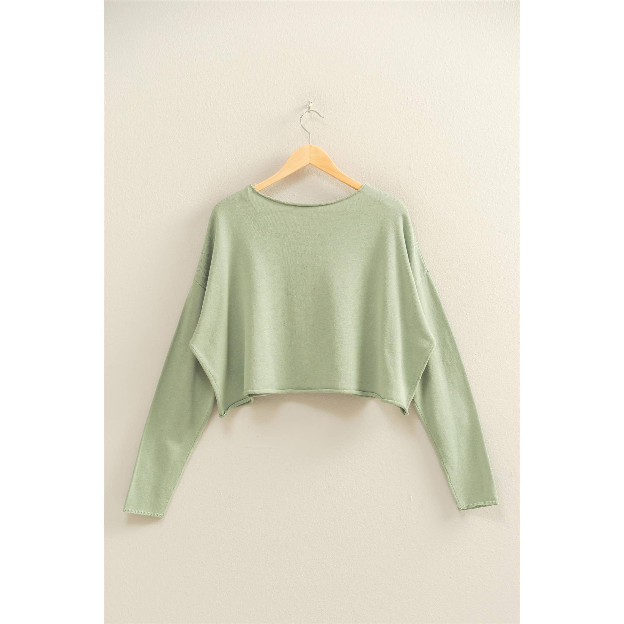 Wide Neck Drop Shoulder Relaxed Fit Sweater