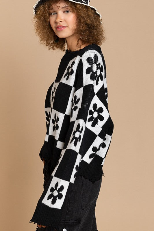 DAISY KNIT OVERSIZE SWEATER  by POl (Color Options)