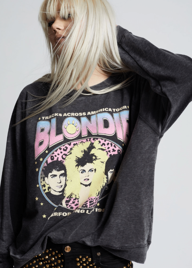 Recycled Karma - 302483 - 830 Blondie Live 1982 Sweatshirt: Black / S