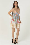RETRO VINTAGE VIBE FLORAL  V NECK SUNDRESS BY ANGIE