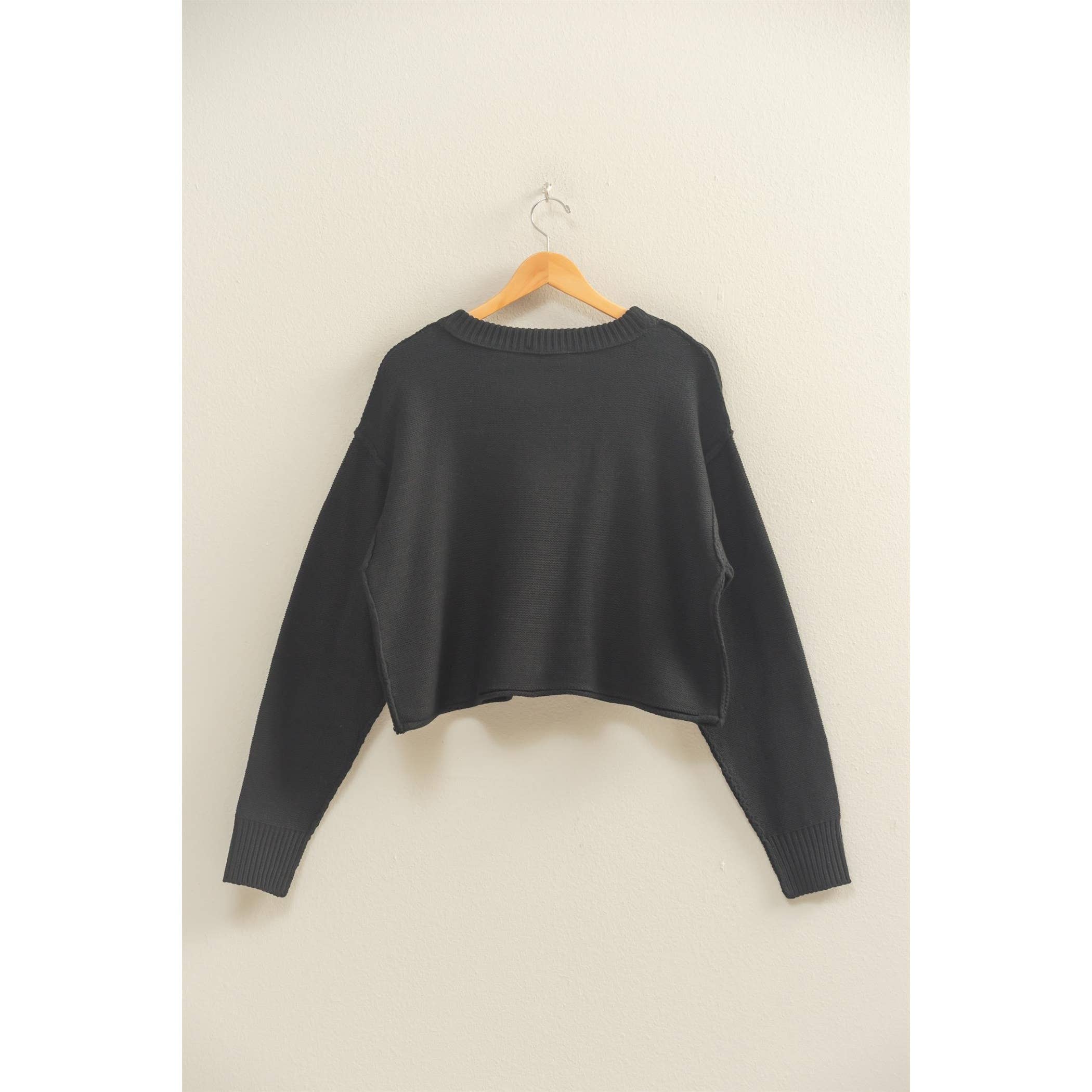 Double Zero - Cropped Oversized Sweater
