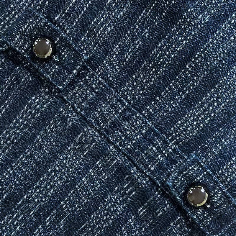 Fabulous  Vintage Vibe Striped Denim Jacket DROPS OCT 10