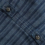 Fabulous  Vintage Vibe Striped Denim Jacket DROPS OCT 10