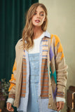 Plush Argyle Knit Cardigan (COLOR OPTIONS)