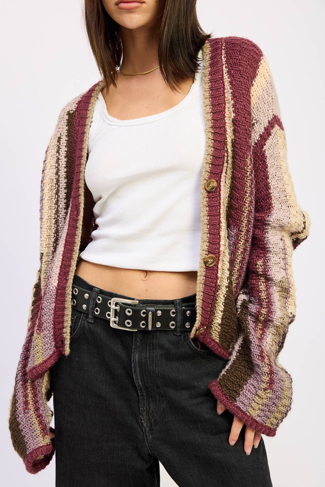 Emory Park - COLOR MIXED CARDIGAN TOP