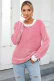 STRIPE LONG SLEEVE KNIT TOP ( Color Options)