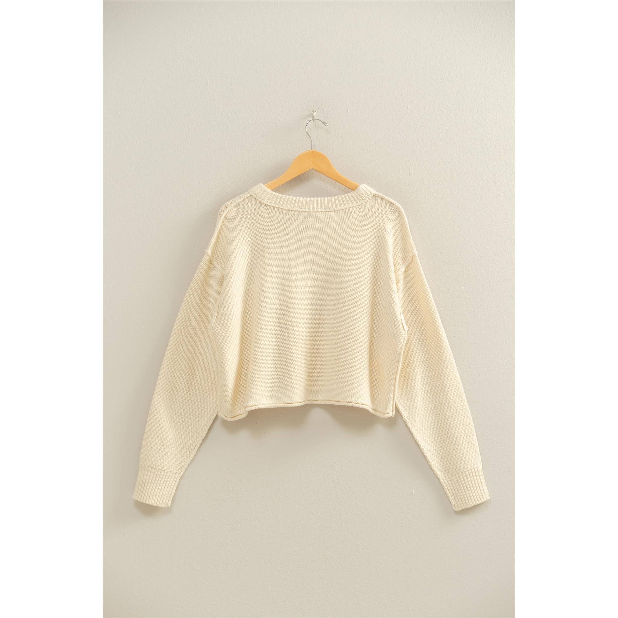 Double Zero - Cropped Oversized Sweater