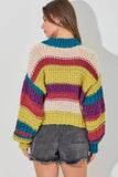 COLORBLOCK CABLE KNIT SWEATER (Color Options)