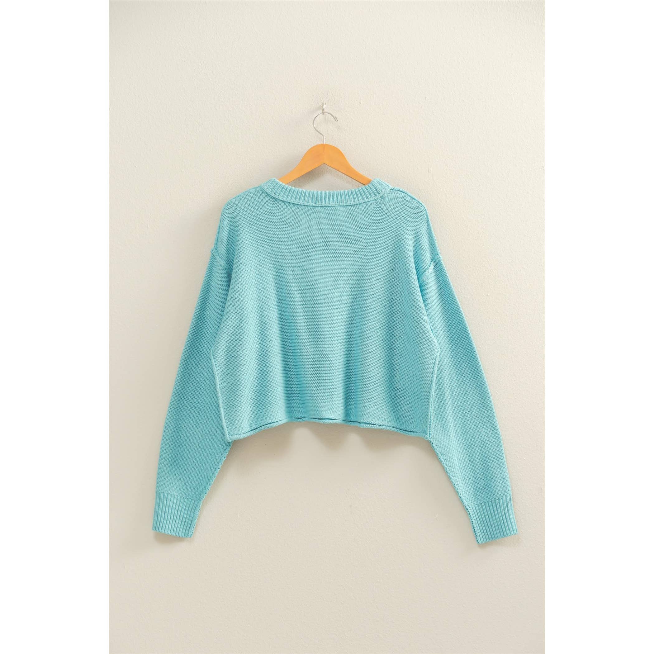 Double Zero - Cropped Oversized Sweater