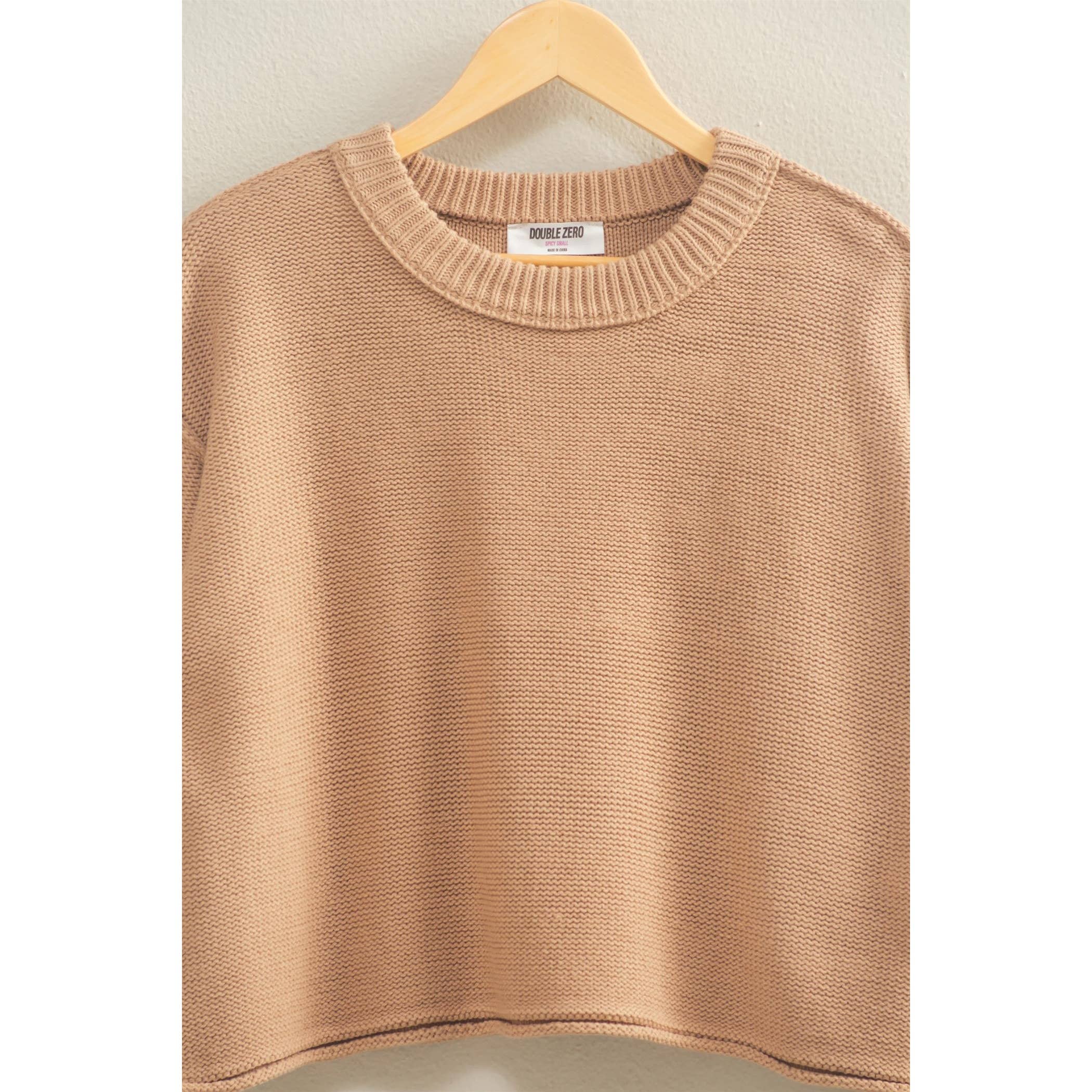 Double Zero - Cropped Oversized Sweater
