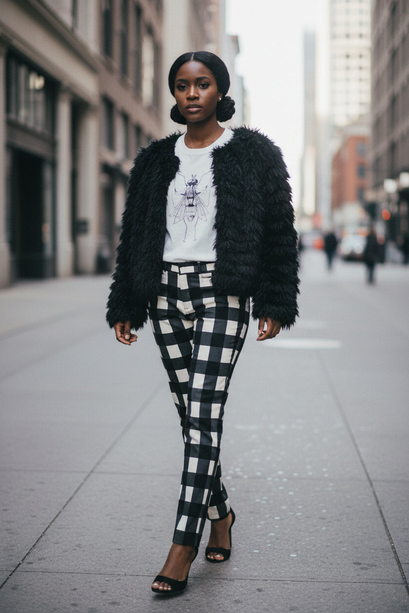 SOFTEST BLACK FAUX FUR JACKET Deadstock