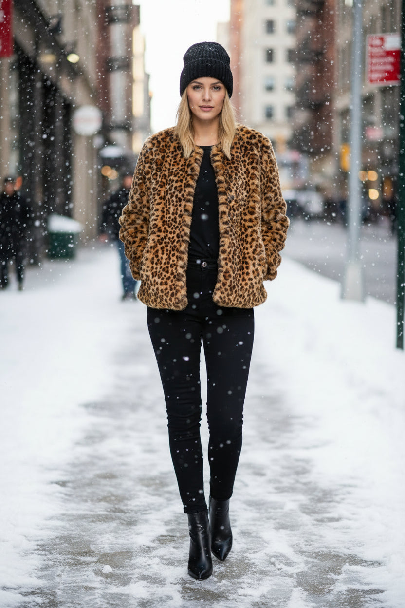 Free People Faux Fur Deadstock Jacket