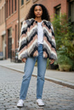 Forever 21 FAUX STRIPE FUR JACKET Deadstock