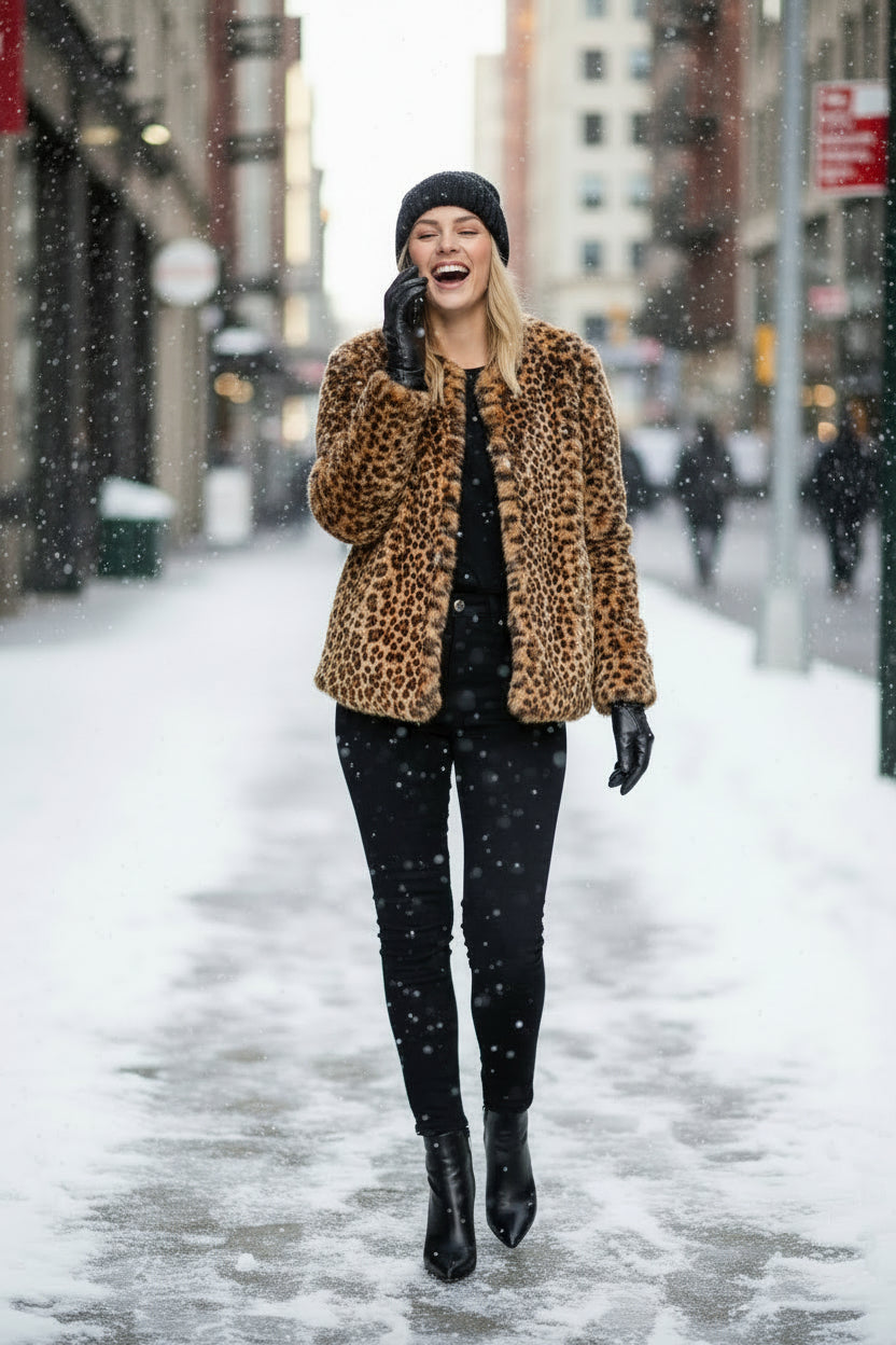Free People Faux Fur Deadstock Jacket