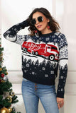 Christmas Delivery Truck Knit Sweater