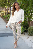 Venti Light Beige Crinkled Joggers Made in Italy