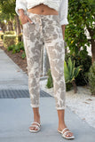 Venti Light Beige Crinkled Joggers Made in Italy