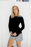 THE BEST LONG SLEEVE SOFEST BLACK TEE