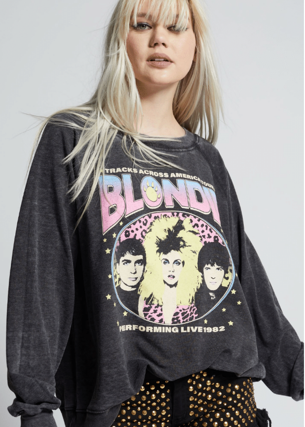 Recycled Karma - 302483 - 830 Blondie Live 1982 Sweatshirt: Black / S