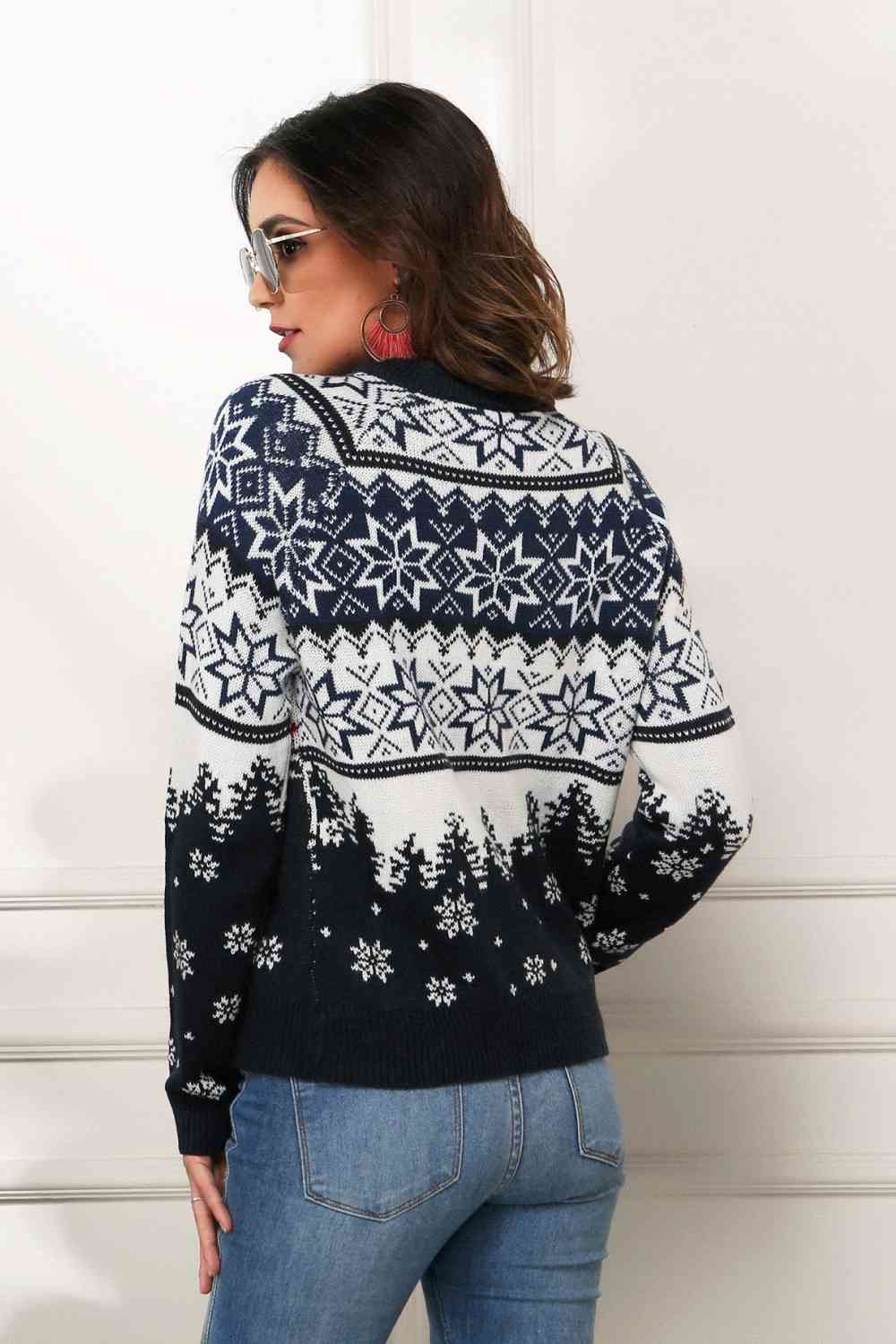 Christmas Delivery Truck Knit Sweater