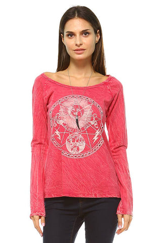 Urban X Apparel - Urban X Scoop neck Mineral wash Long sleeve French Terry
