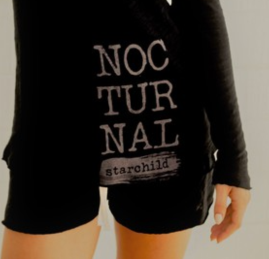 NOCTURNAL GRAPHIC LONG SLEEVE SOFEST BLACK TEE