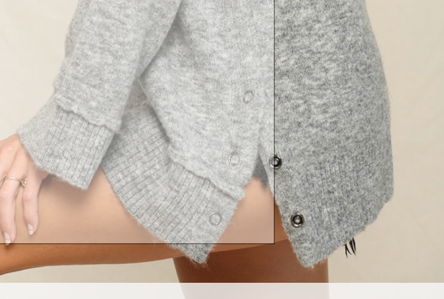 SOFT GRAY CREWNECK OVERSIZED SWEATER