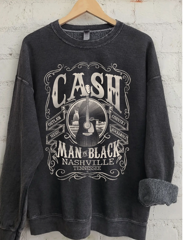 JOHNNY CASH MINERAL WASH  Sweatshirt
