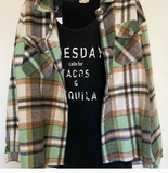 GREEN PLAID SHACKET
