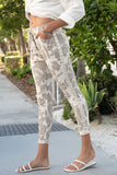 Venti Light Beige Crinkled Joggers Made in Italy