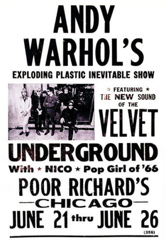 WARHOL VELVET UNDERGROUND POSTER  60's