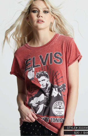 Recycled Karma - 302206 - 1030 Sun Records X Elvis Burnout Tee