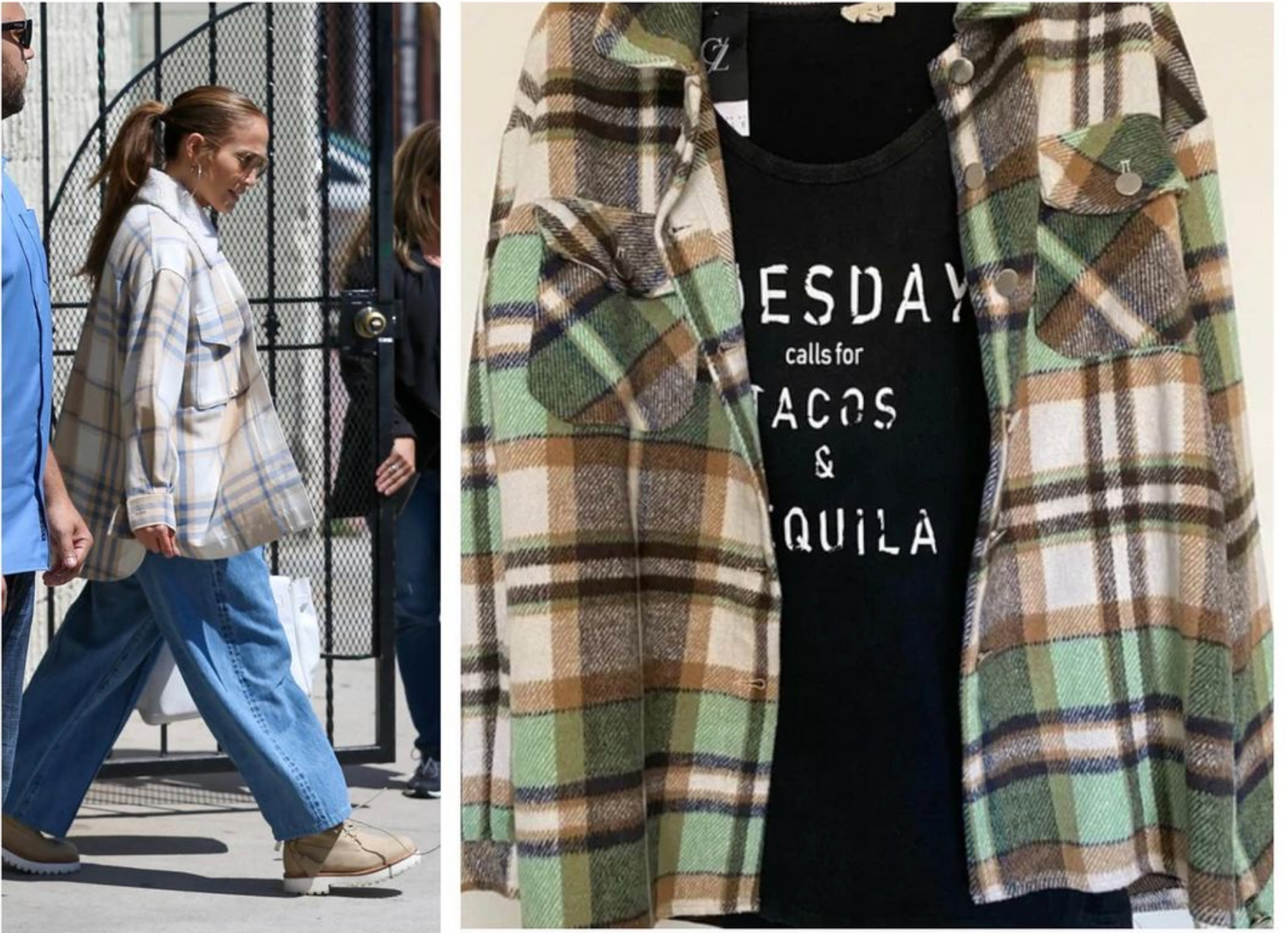 GREEN PLAID SHACKET